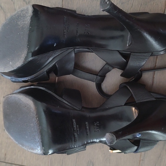 Yves Saint Laurent Tribute Leather Platform Sandal - Picture 10 of 14